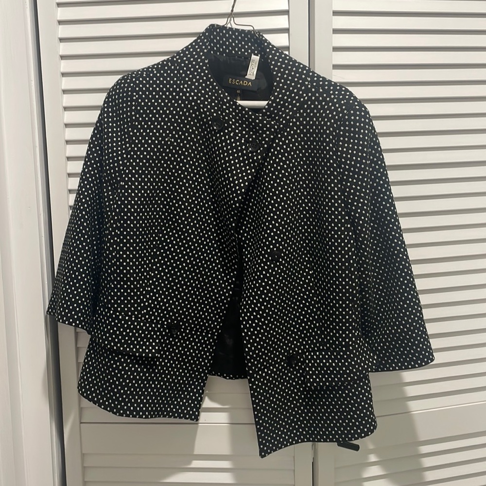 Escada black suit top